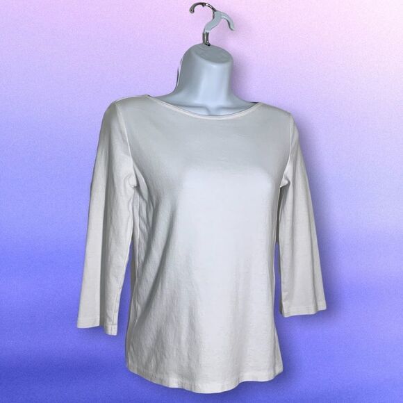 Zara Tops - Zara White 3/4 Sleeve Top Size S